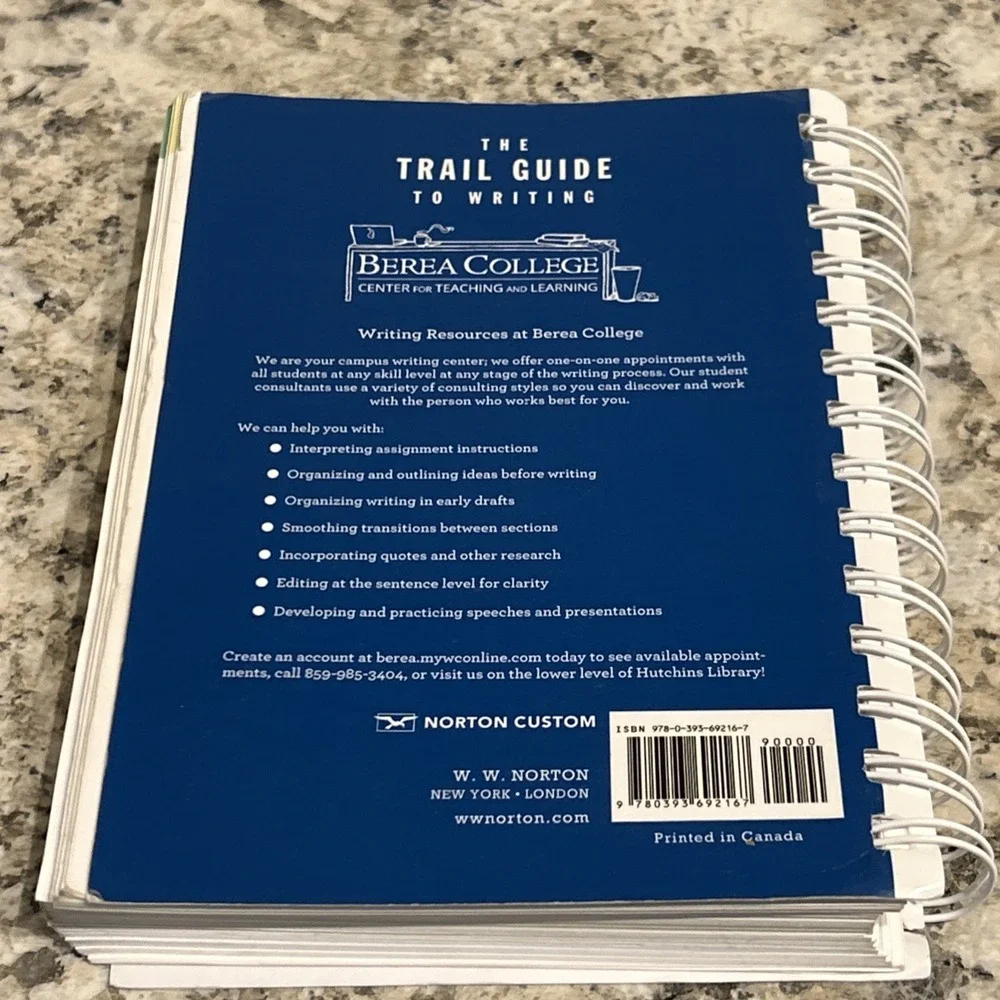 The Trail Guide to Writing 3rd ed. By‎ Berea College Richard Bullock